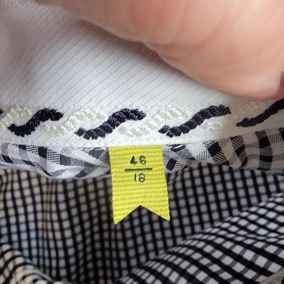 Robert Graham Black White Checked Long Sleeve Button Down Shirt Size 46 / 2XL - Picture 12 of 14